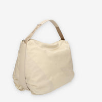 Alviero Martini Prima Classe Borsa a spalla in tessuto beige con tracolla