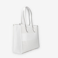 Guess Katey Borsa Shopping bianca traforata con pochette interna