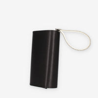 Scarlett Pochette da donna in raso nera con polsiera ricoperta di strass