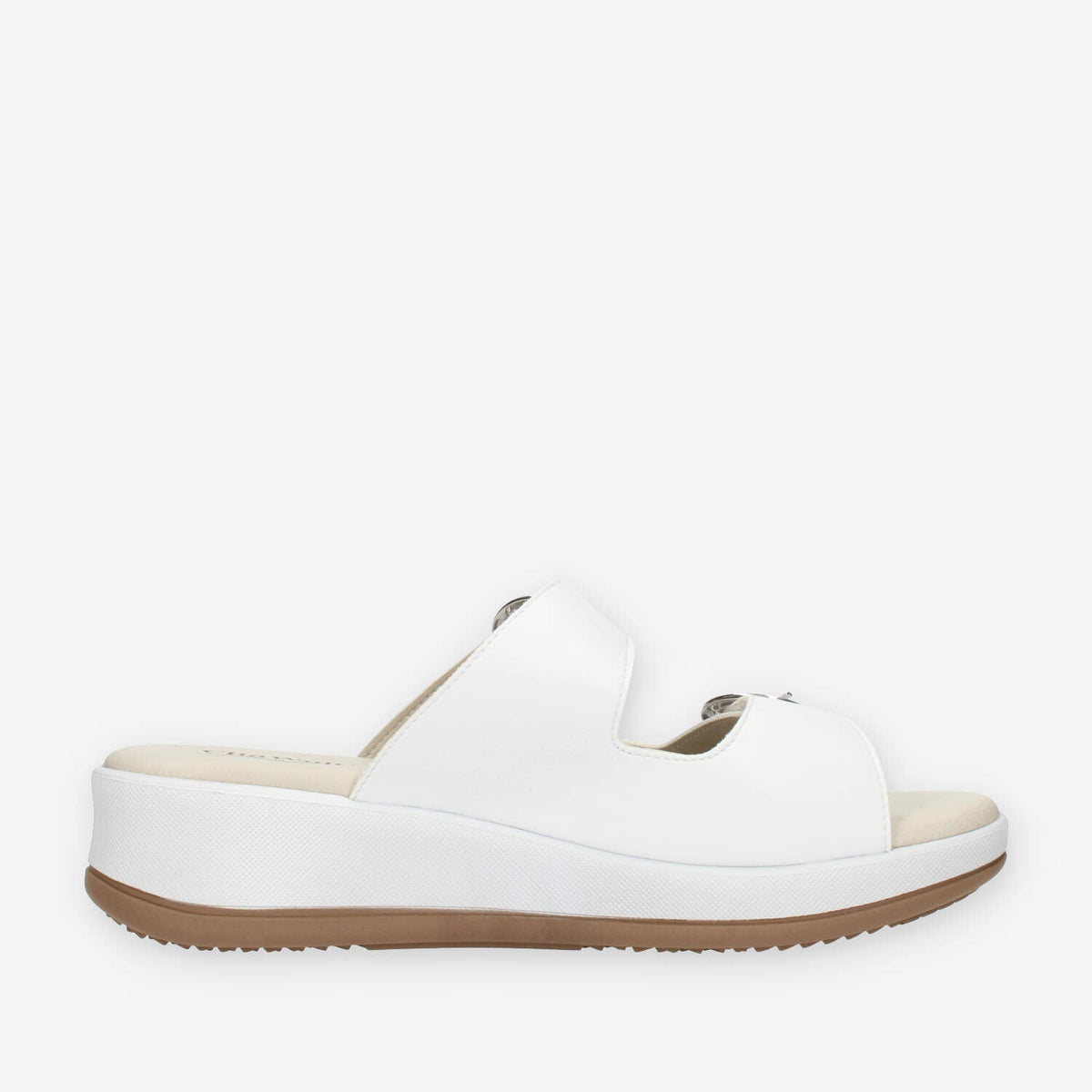 Clia Walk Relax 4 Ciabatte bianche e argento da donna