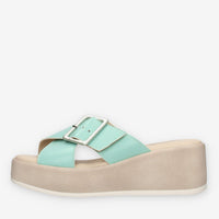 Clia Walk Trendy Sandali scalzati verde menta con zeppa