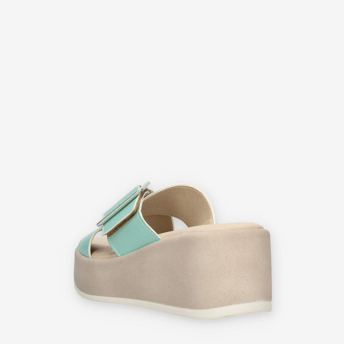 Clia Walk Trendy Sandali scalzati verde menta con zeppa