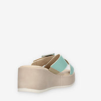Clia Walk Trendy Sandali scalzati verde menta con zeppa