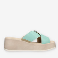 Clia Walk Trendy Sandali scalzati verde menta con zeppa