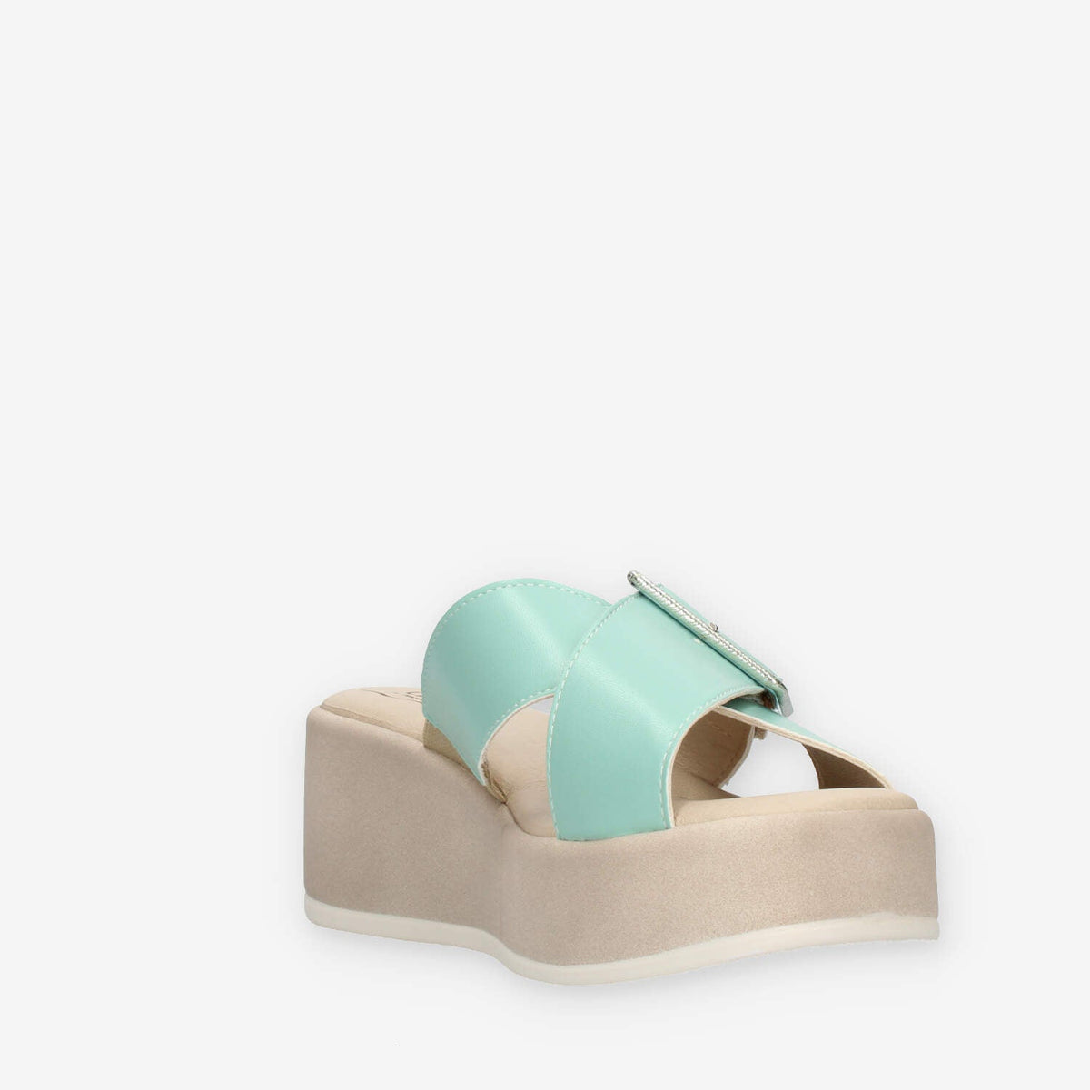Clia Walk Trendy Sandali scalzati verde menta con zeppa