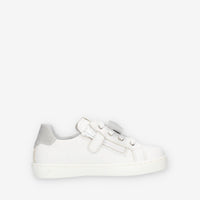 Nero giardini Sneakers basse bianche con fiocco glitterato