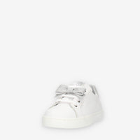 Nero giardini Sneakers basse bianche con fiocco glitterato