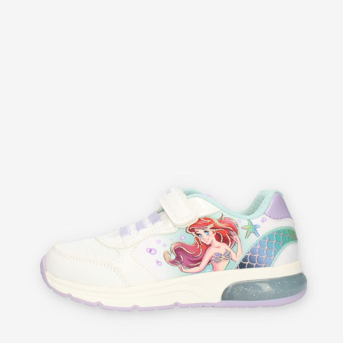 Geox Spaceclub Girl Sneakers da bimba bianche fantasia Ariel con luci