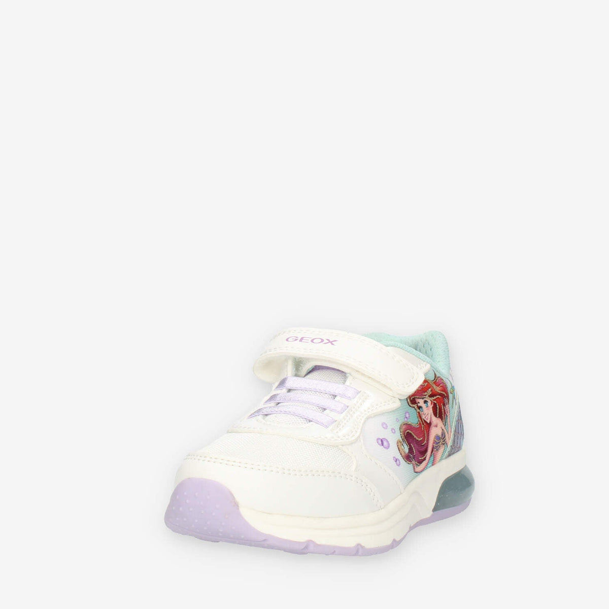 Geox Spaceclub Girl Sneakers da bimba bianche fantasia Ariel con luci