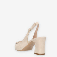 Melluso Simona 60 Decolletè modello chanel glitterate beige con strass