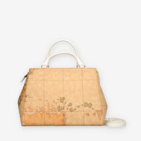 Alviero Martini Prima Classe Borsa a mano con tracolla Geo Classic e avorio