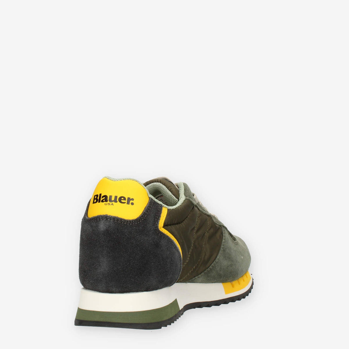 Blauer Queens Sneakers da uomo in camoscio e tessuto verde militare