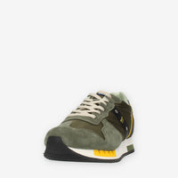 Blauer Queens Sneakers da uomo in camoscio e tessuto verde militare