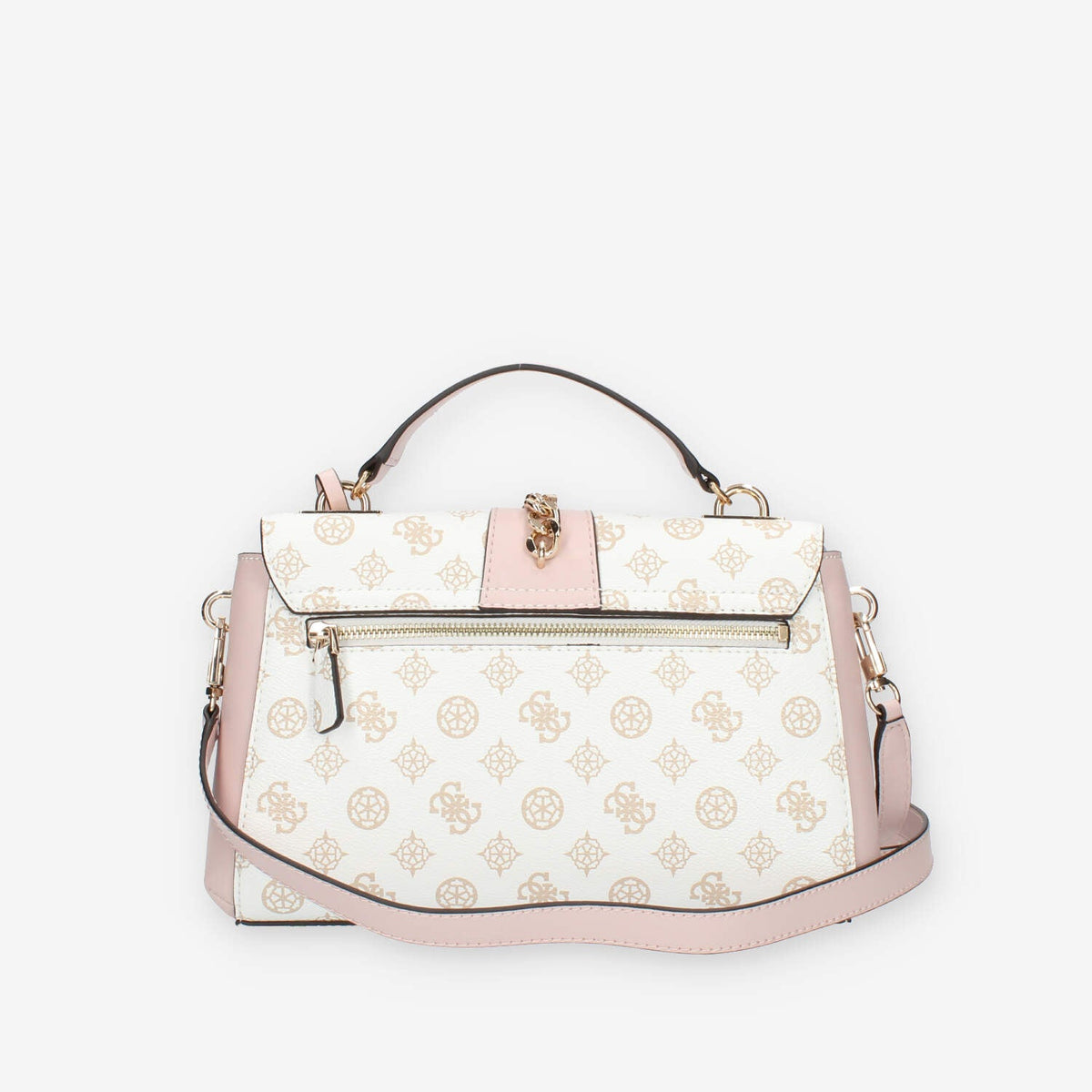 Guess TIberia Borsa a tracolla logata bianca e rosa