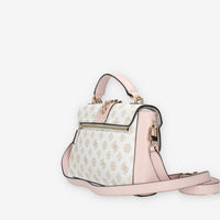 Guess TIberia Borsa a tracolla logata bianca e rosa