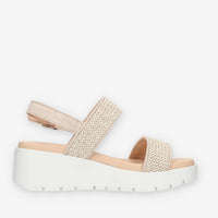 Callaghan Sandali beige da donna con zeppa