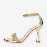 Albano Sandali da donna platino con strass e tacco