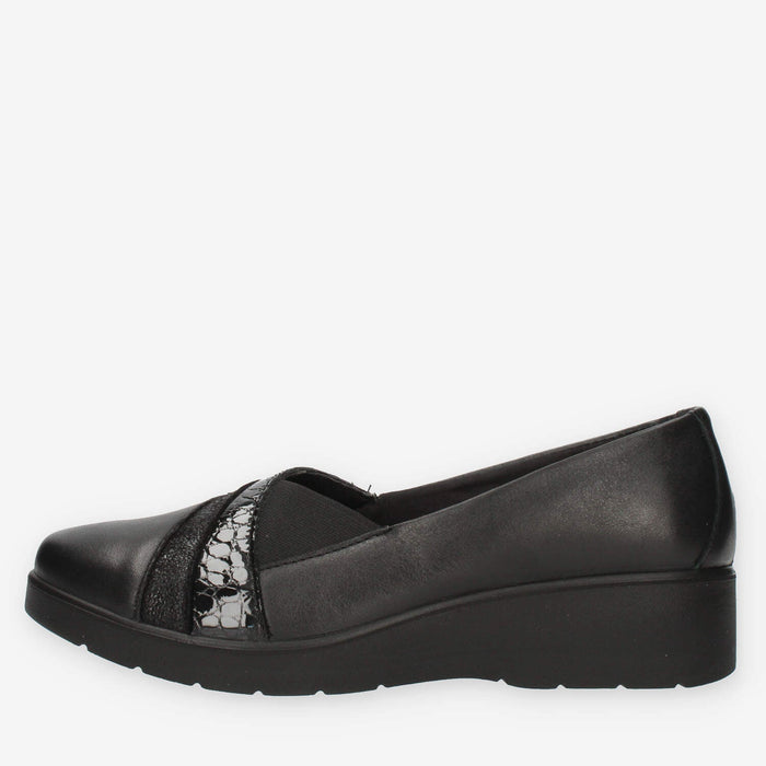 Enval Soft Slip on da donna nere con elastico