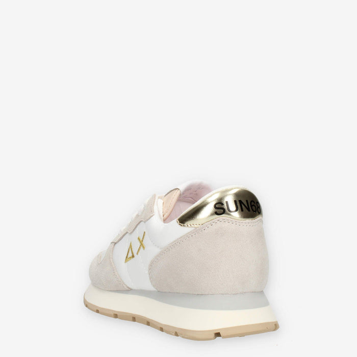 Sun68 Ally Gold Silver Sneakers da donna bianche beige e oro