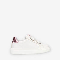 Nero giardini Sneakers bianche e rosa con cuoricino glitterato