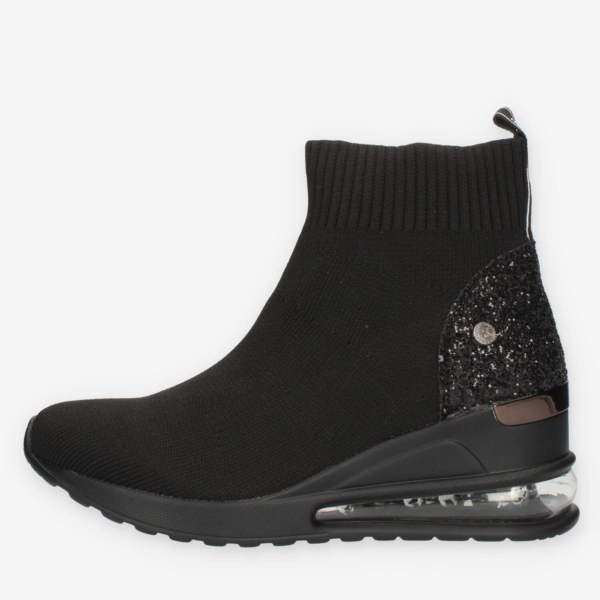 Xti Slip on nere da donna in tessuto con glitter