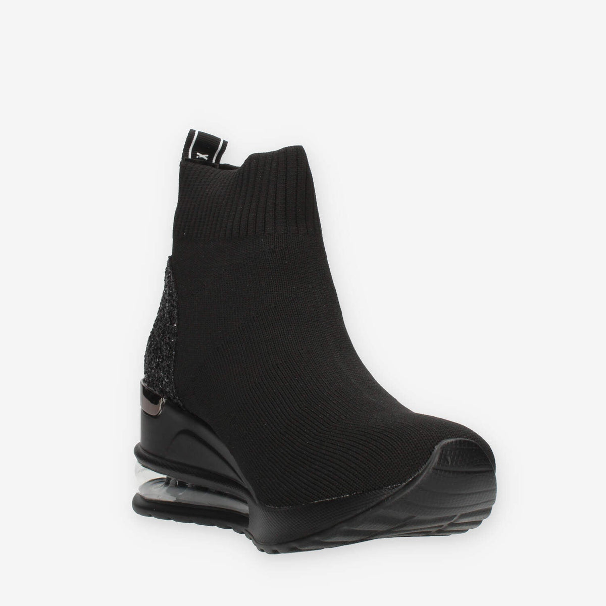 Xti Slip on nere da donna in tessuto con glitter