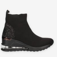 Xti Slip on nere da donna in tessuto con glitter