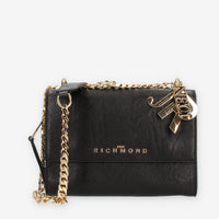 John Richmond Kutei Borsa a tracolla nera e oro a 3 scomparti