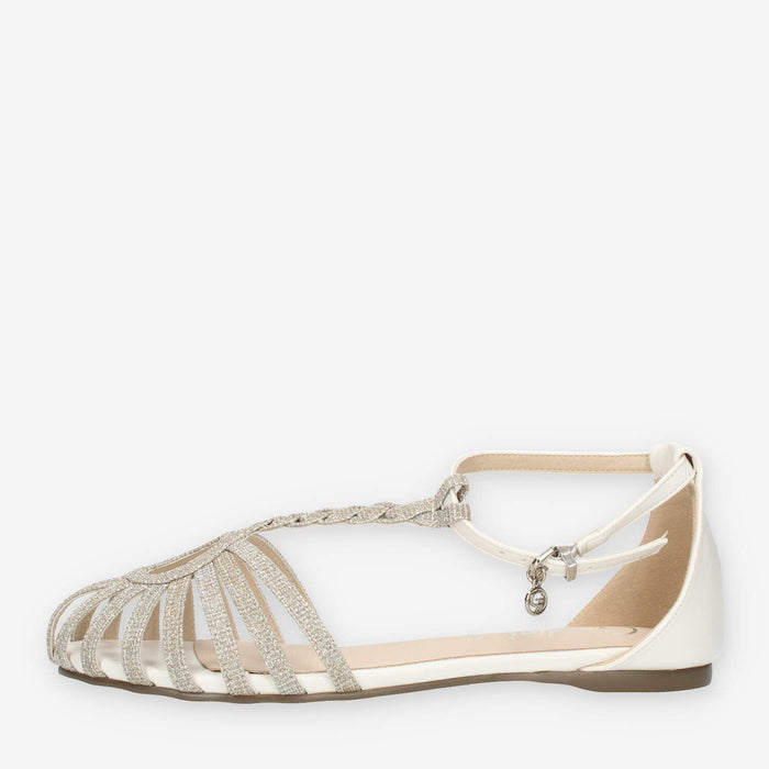 Gardini Spirit Sandali da donna bianchi e argento glitterati