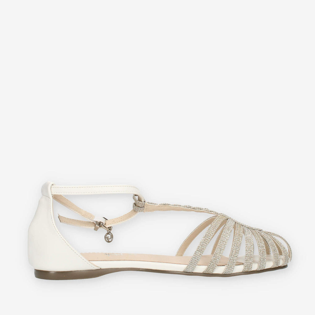 Gardini Spirit Sandali da donna bianchi e argento glitterati