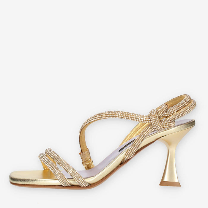 Albano Sandali platino con strass