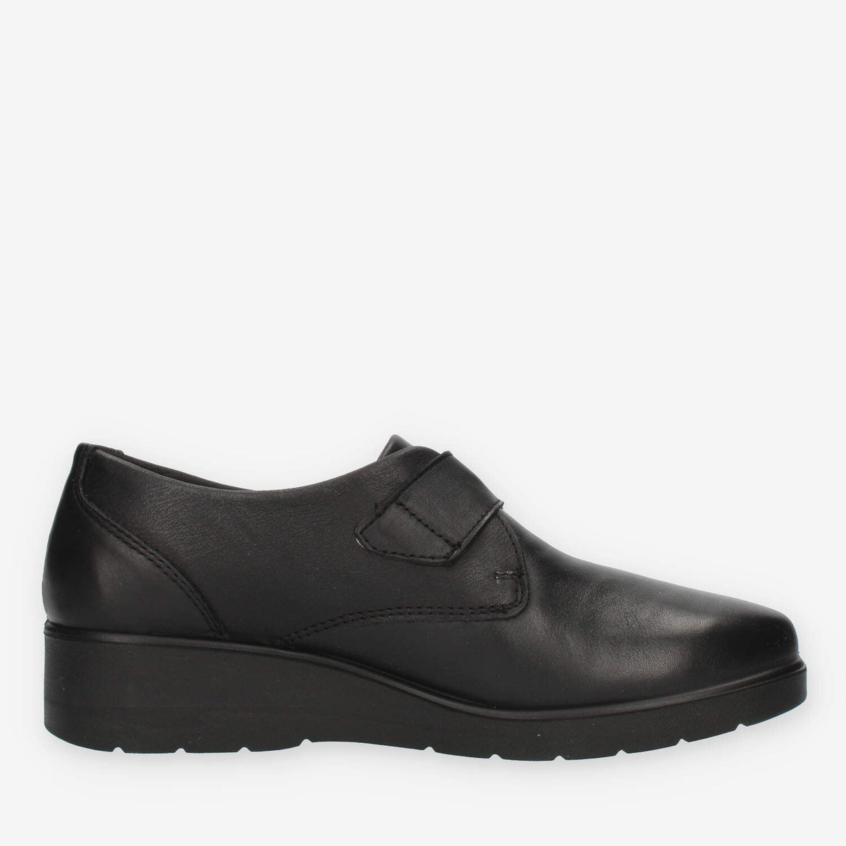 Enval Soft Slip on da donna nere con zeppa e strappo