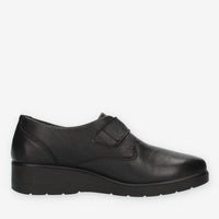 Enval Soft Slip on da donna nere con zeppa e strappo
