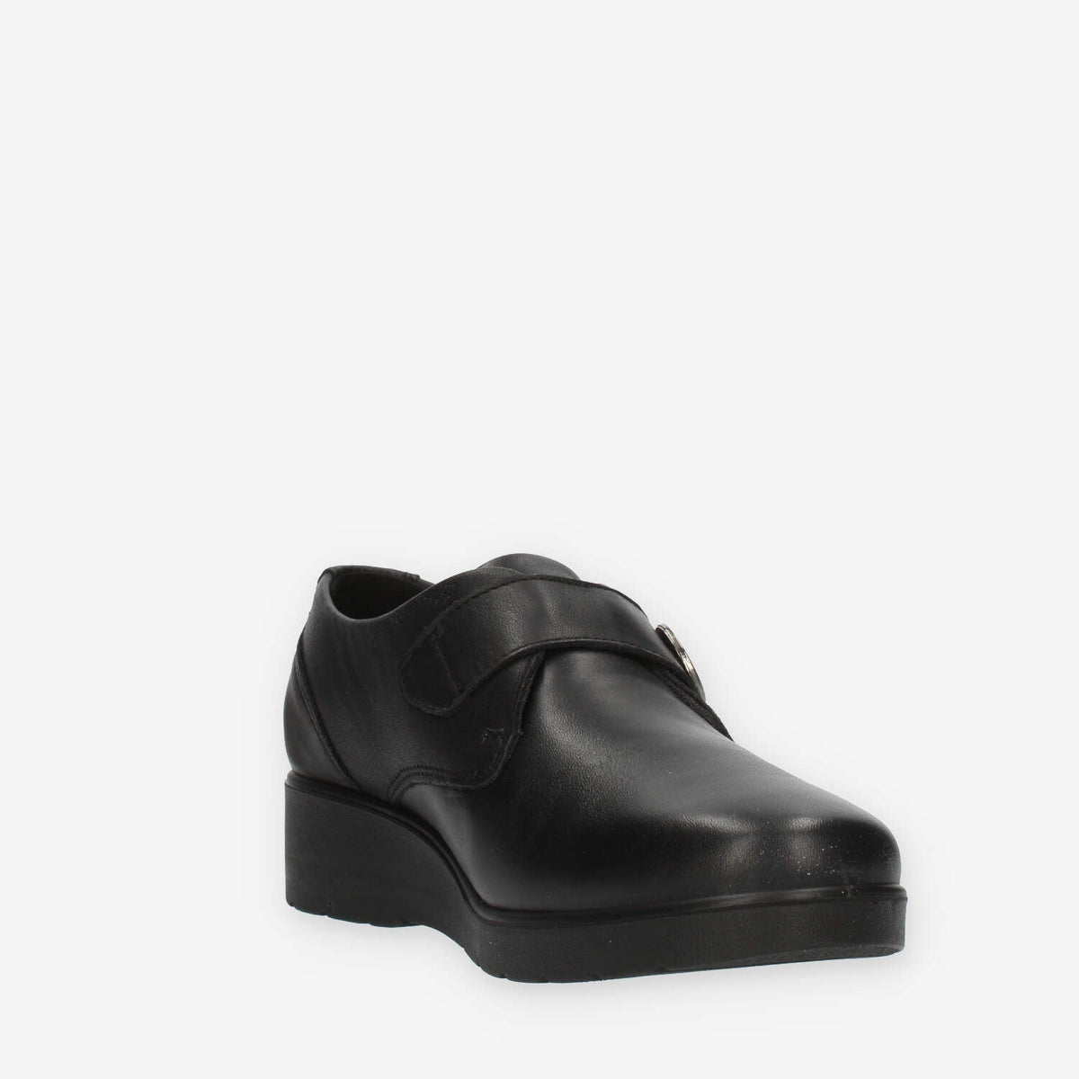 Enval Soft Slip on da donna nere con zeppa e strappo