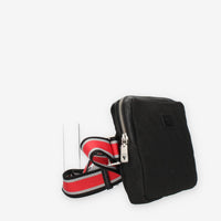 Guess Strave Tracolla da uomo in tessuto logato nero