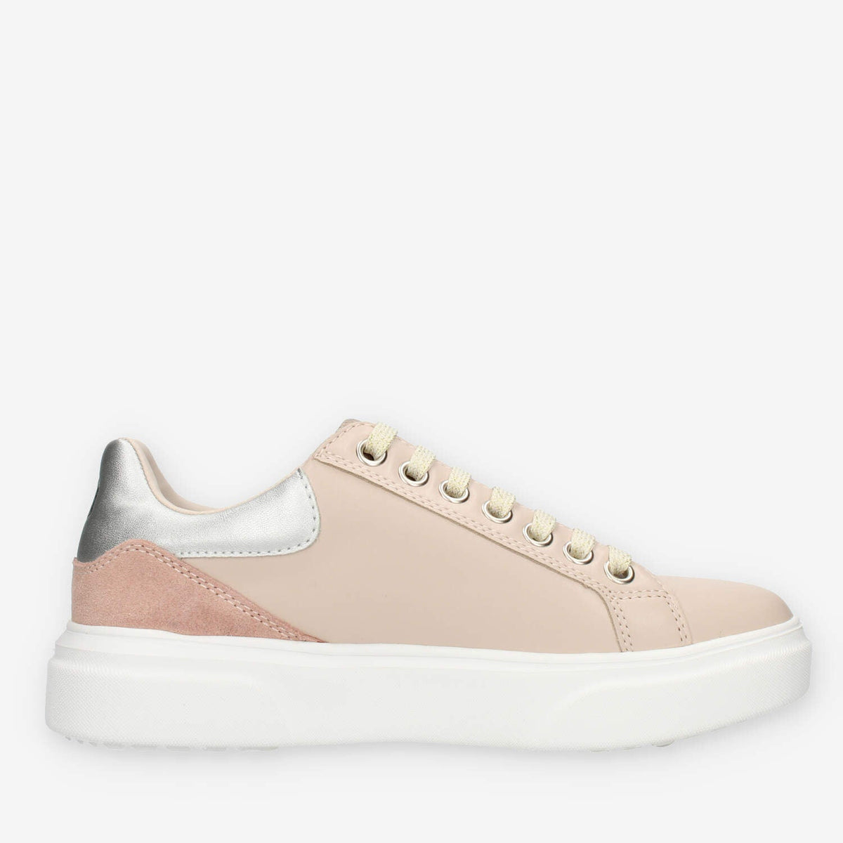 Lumberjack Gaia Sneakers da donna nudo e argento con dettagli pitonati
