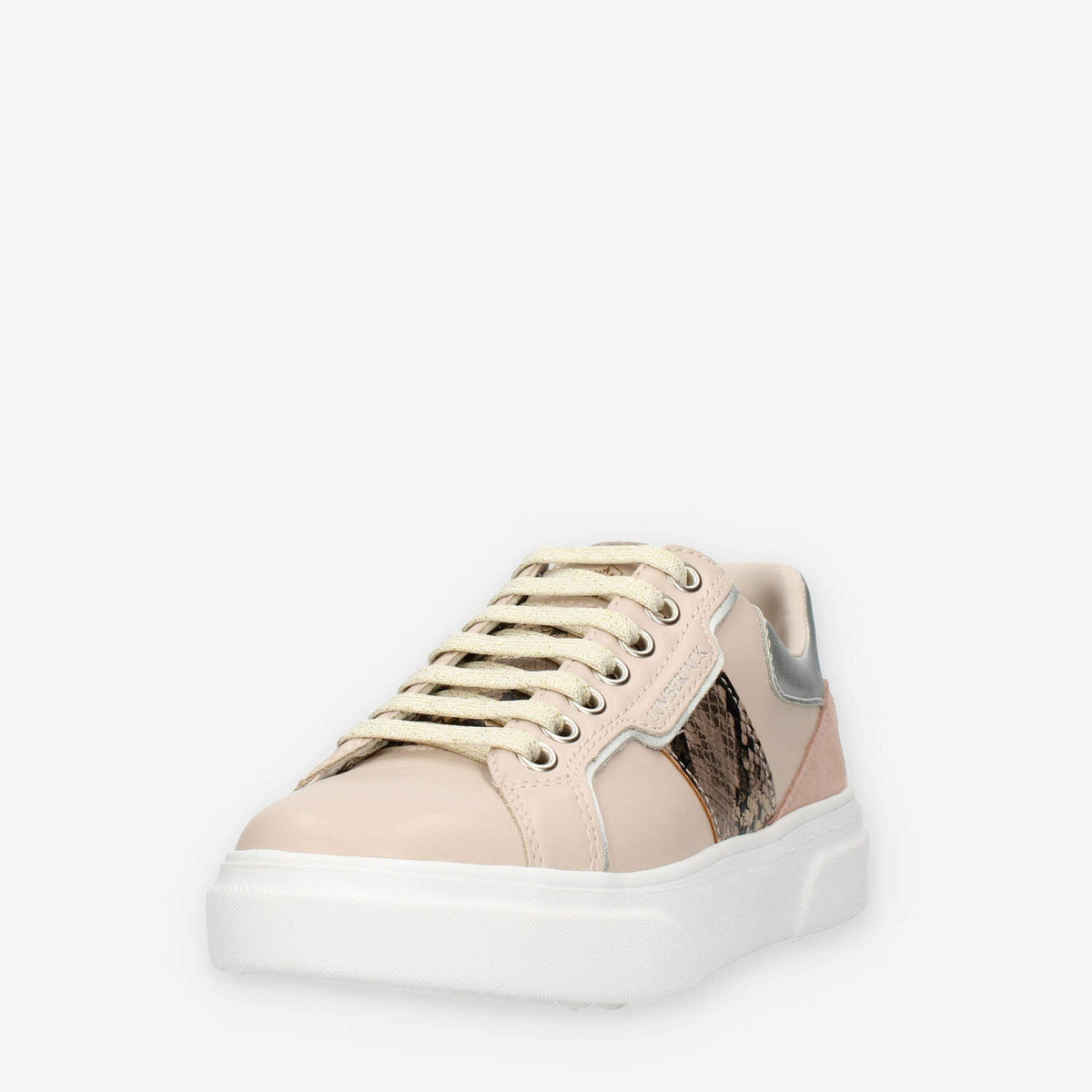 Lumberjack Gaia Sneakers da donna nudo e argento con dettagli pitonati