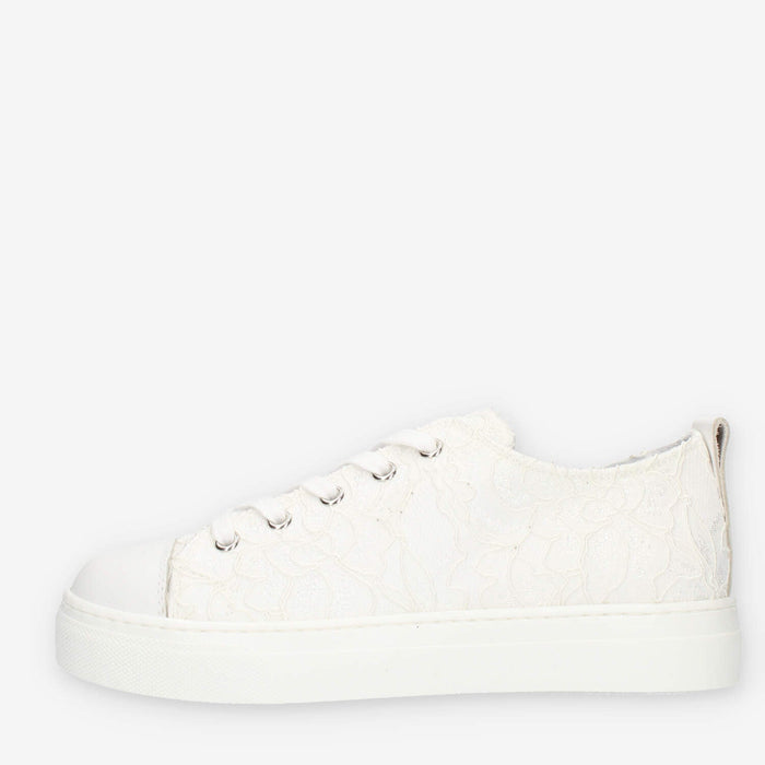 Nero giardini Sneakers basse bianche in pizzo
