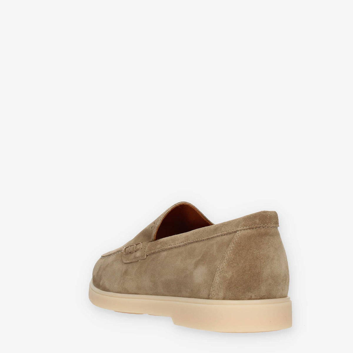 Nero Giardini Mocassini beige da uomo in camoscio con fondo chiaro