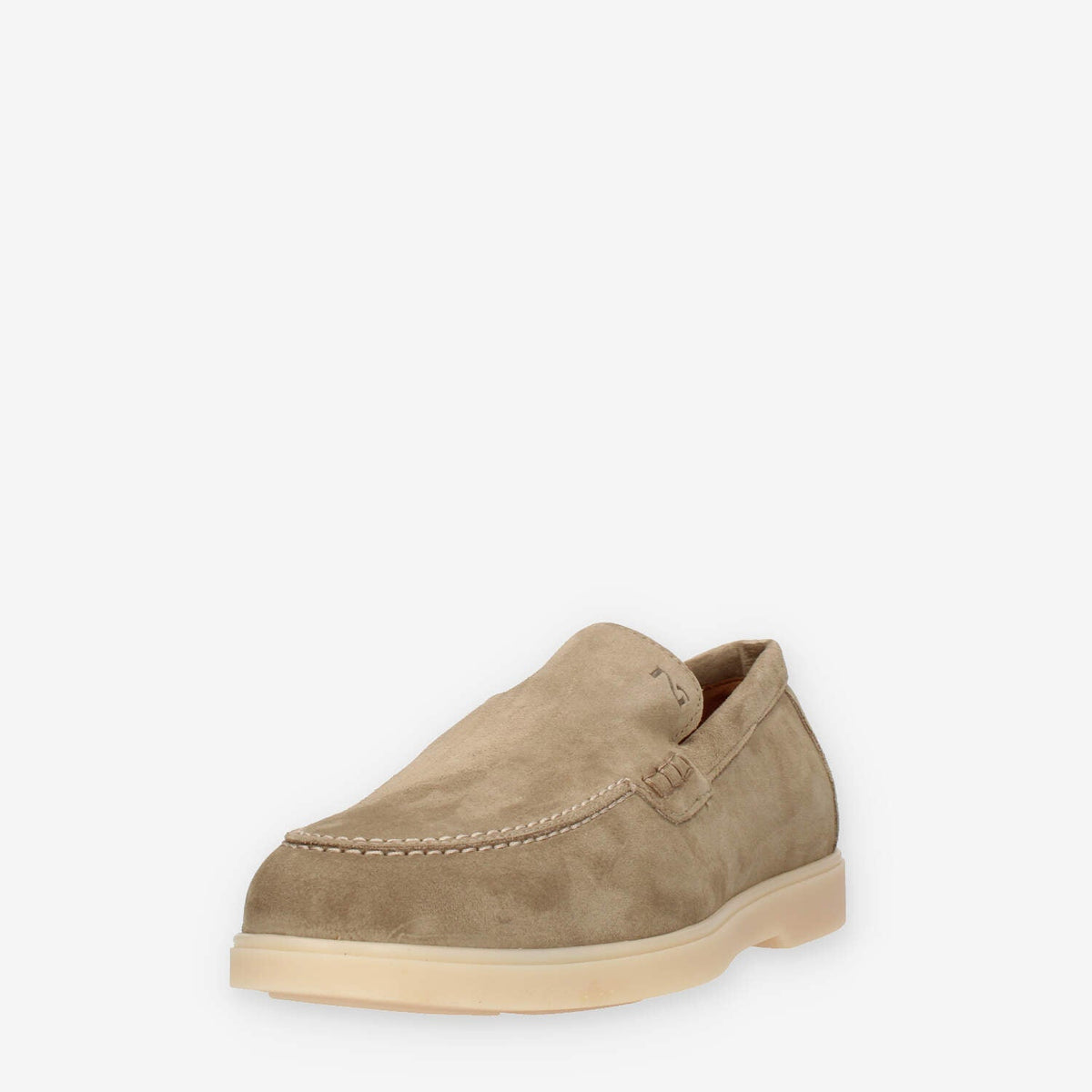Nero Giardini Mocassini beige da uomo in camoscio con fondo chiaro