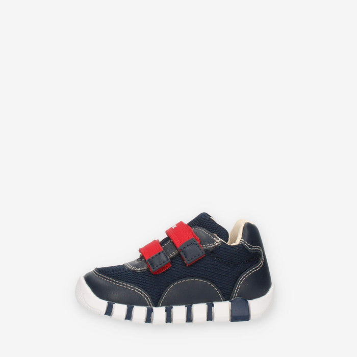 Geox Iupidoo Boy Sneakers da bimbo blu e rosse con strappi