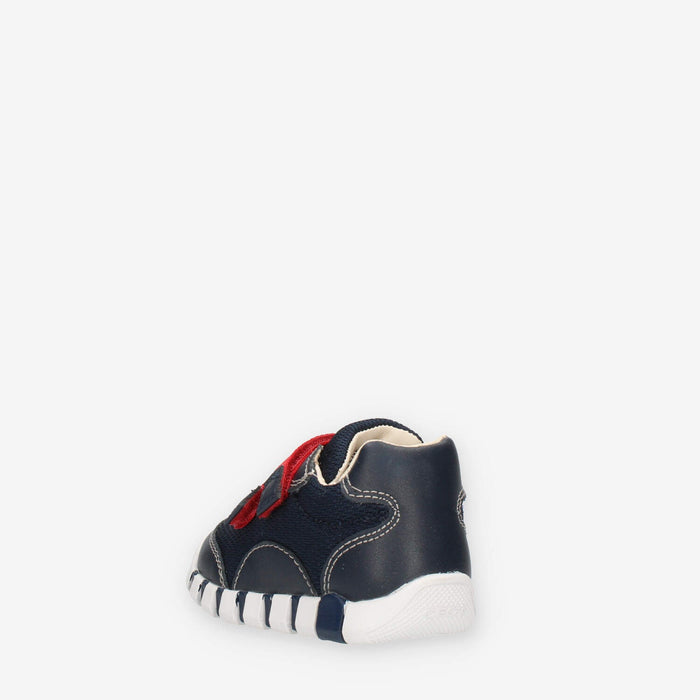 Geox Iupidoo Boy Sneakers da bimbo blu e rosse con strappi