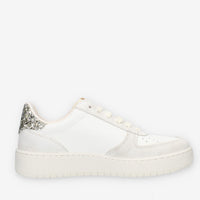 Victoria Sneakers bianche e argento da donna con glitter