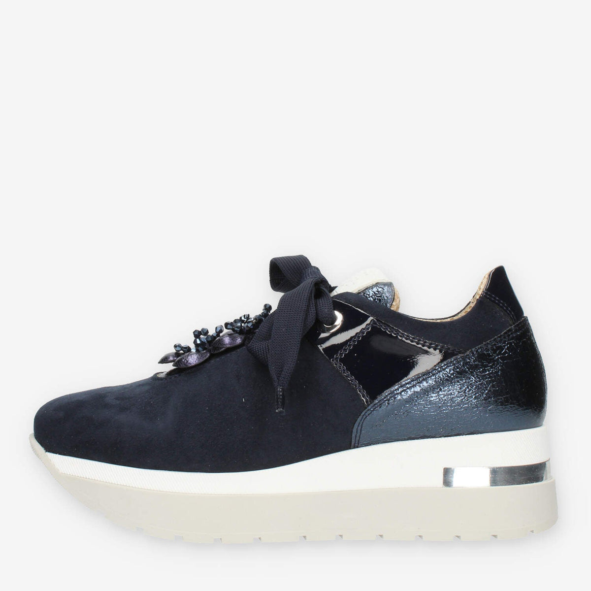Comart Sneakers blu da donna con applicazioni in tinta