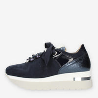 Comart Sneakers blu da donna con applicazioni in tinta