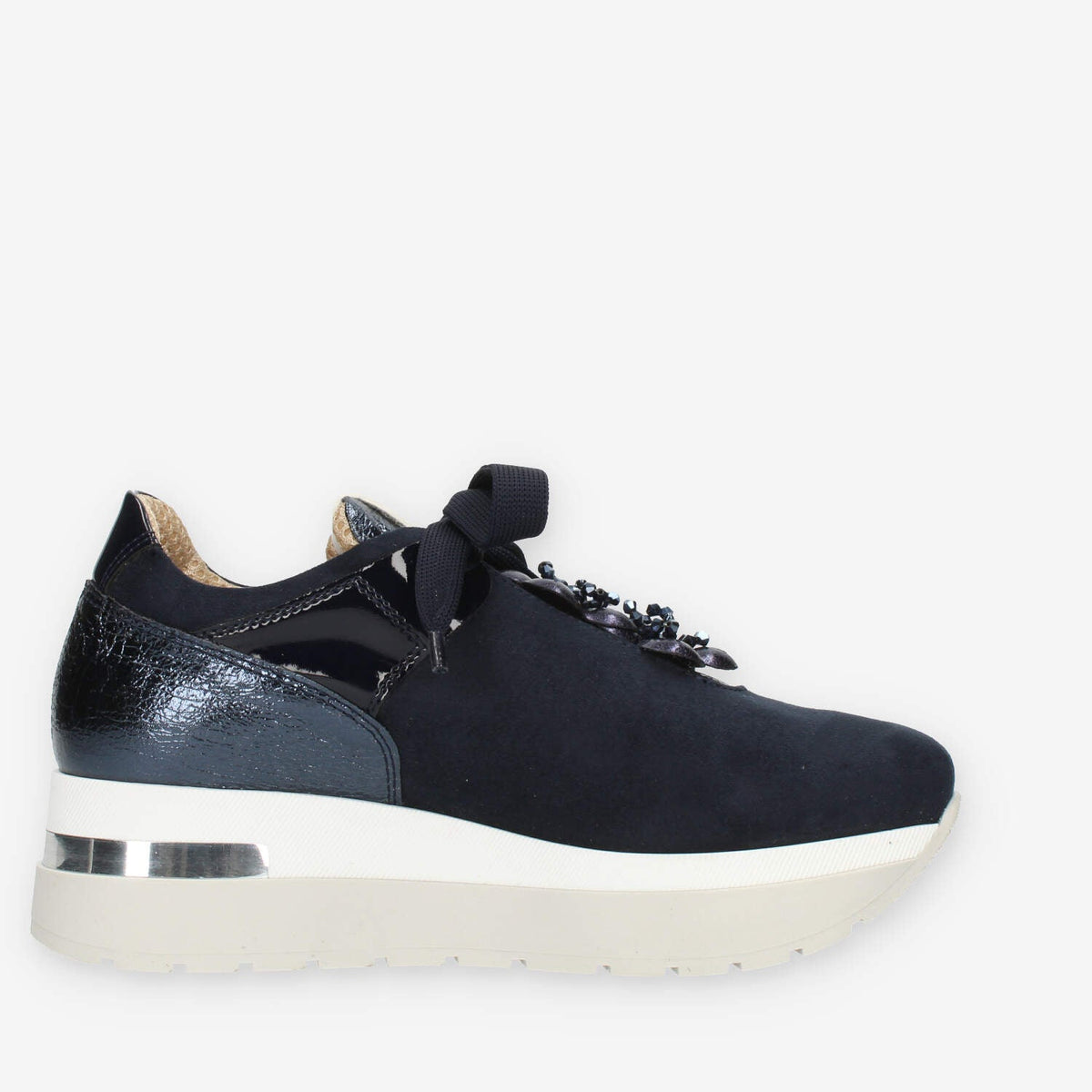 Comart Sneakers blu da donna con applicazioni in tinta