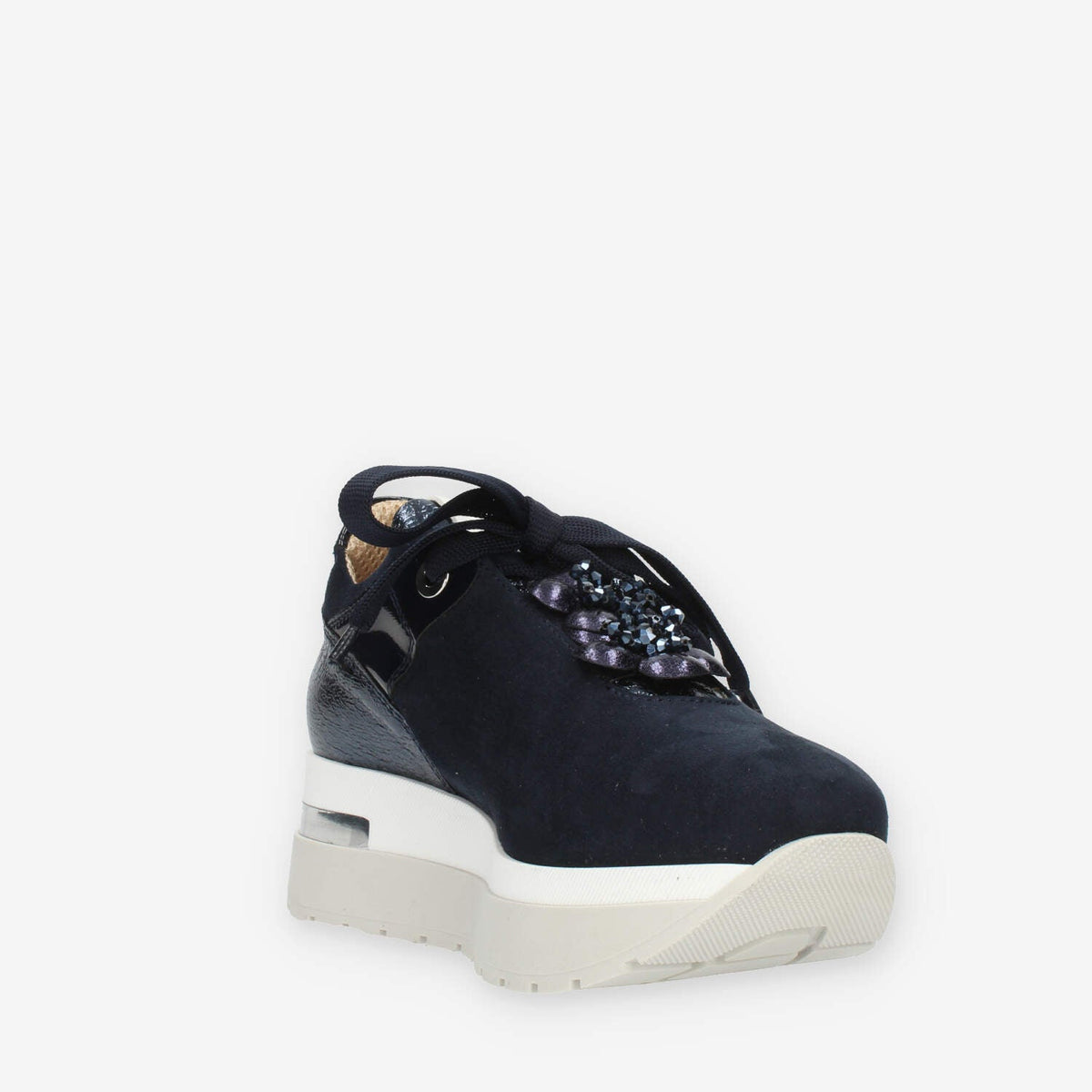 Comart Sneakers blu da donna con applicazioni in tinta