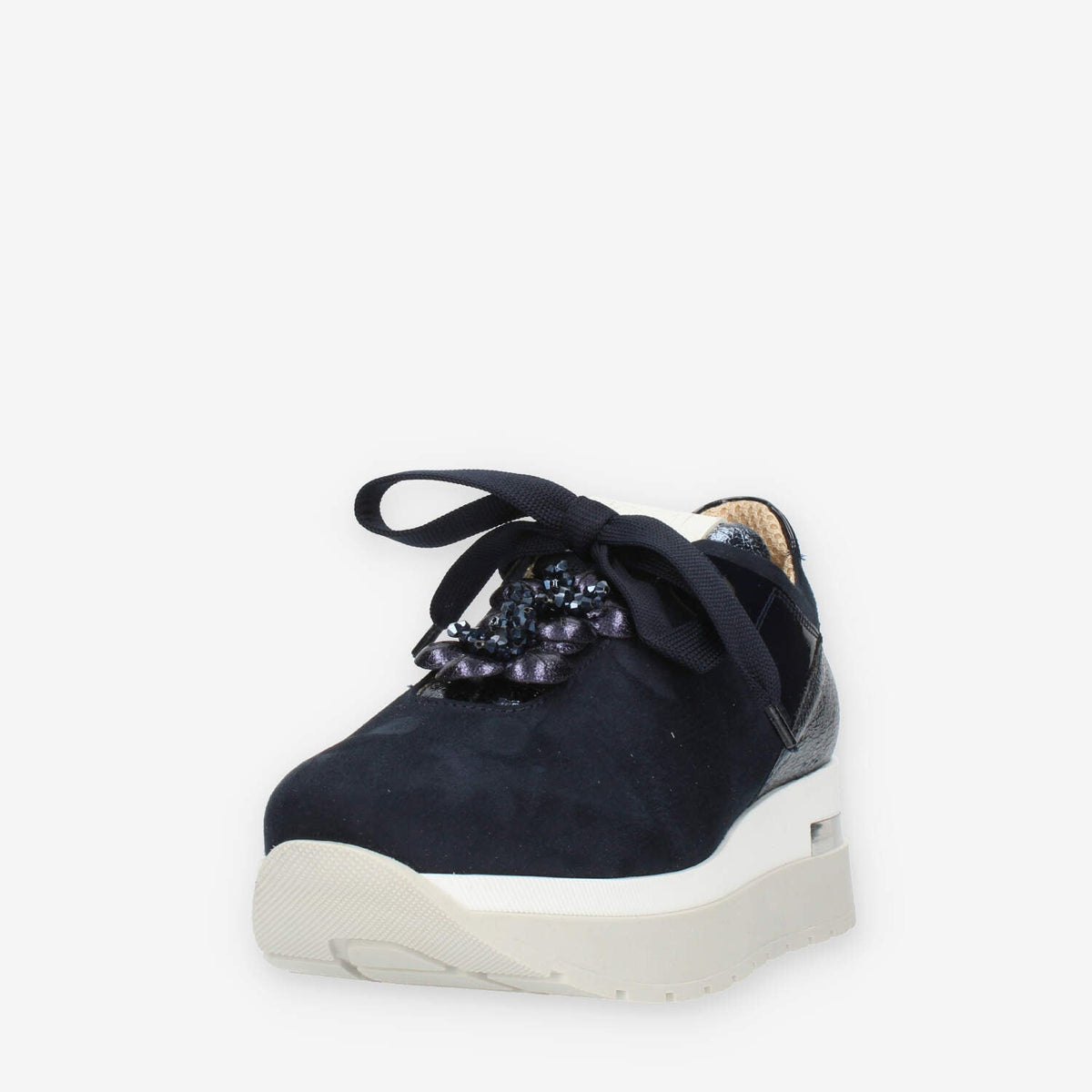 Comart Sneakers blu da donna con applicazioni in tinta