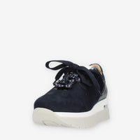 Comart Sneakers blu da donna con applicazioni in tinta