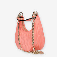 Guess Golden Rock Mini Borsetta a mano in raso corallo